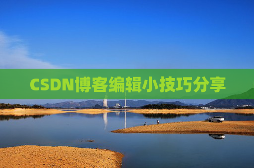 CSDN博客编辑小技巧分享